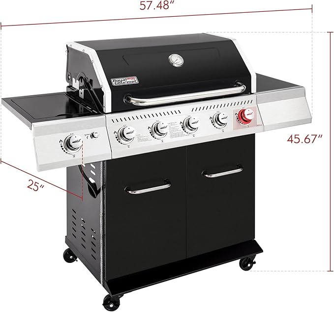 Royal Gourmet GA5404H 5-Burner Propane Gas Grill - Image 3