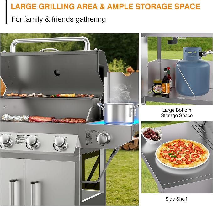 4 Burner Propane Gas Grill - Image 8
