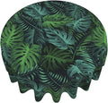 Frond Round Tablecloth Hemp Palm by Unknown
