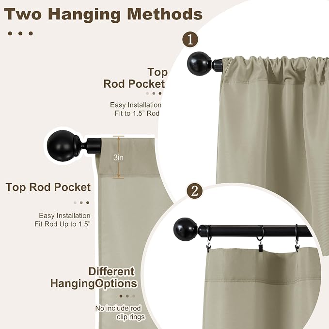 HolidayIdeas Waterproof Patio Outdoor Curtains - Image 2