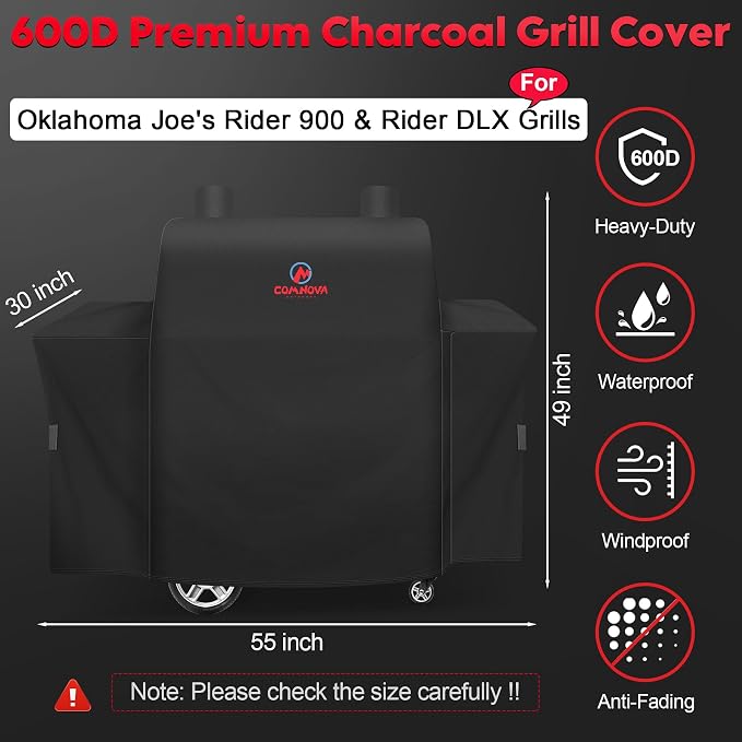 Grill Cover for Oklahoma Joe's Rider 900 & Rider DLX Grill - Image 2