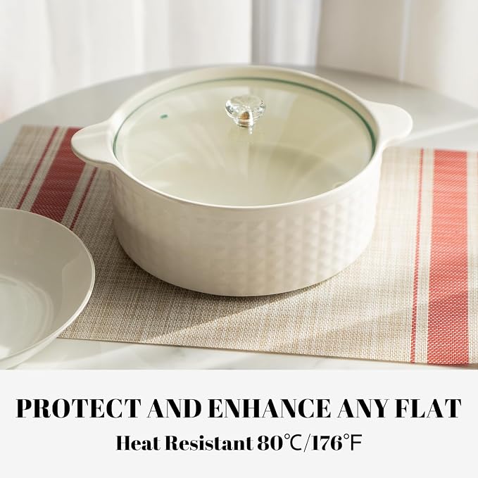 Placemats Set of 4 Vinyl/Plastic Woven Place Mats - Image 4