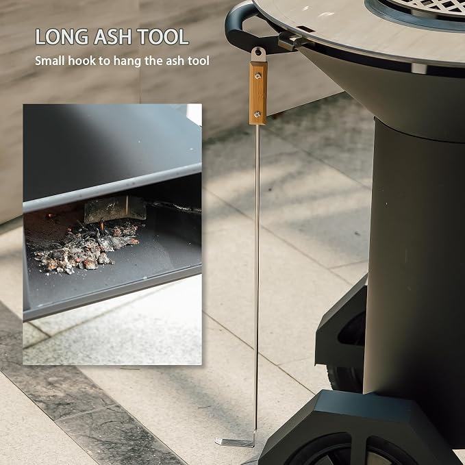 3-in-1 Rocket Stove with Griddle, Grate & Pot Rack, Large Wood BBQ Grill with - Image 7
