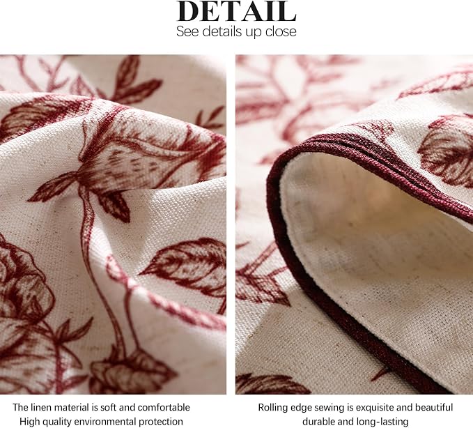 ISAENNE Designer Vintage Linen Table Cloth - Image 5