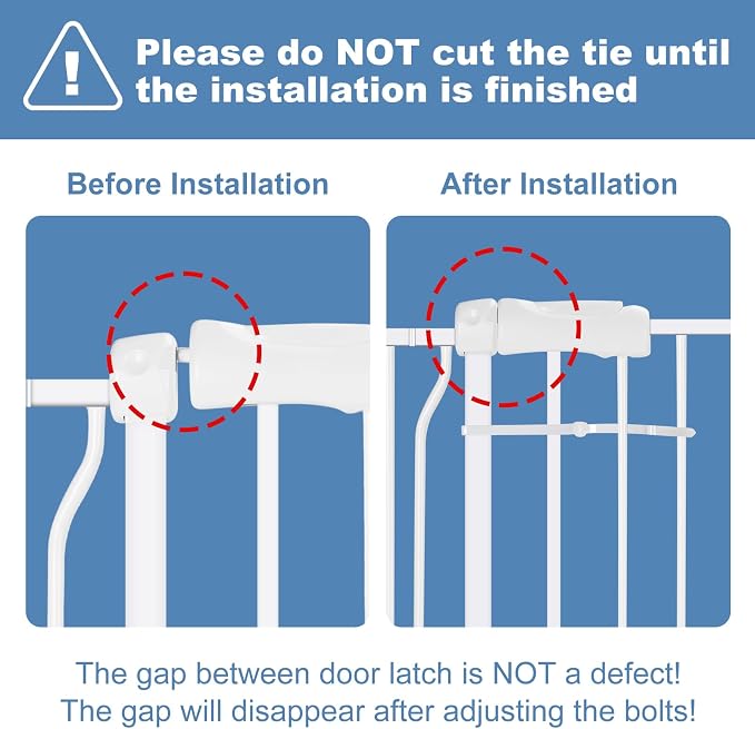 Extra Wide Baby Gate 57.5-66.9 Pressure Mounted, Child Dog Pet Safety Gates - Image 7