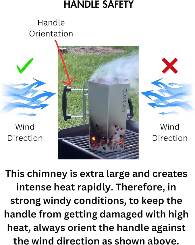 Charcoal Chimney Starter XL & Fire Starter set, Heavy Duty xl Charcoal Starter - Image 8