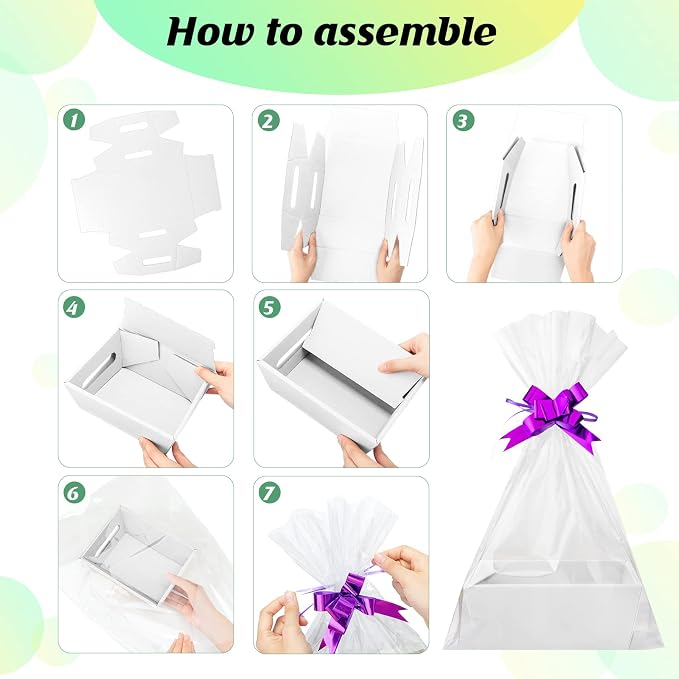 Fainne 74 Pcs Baskets for Gifts Empty Bulk DIY Empty Gift Basket Include 20 - Image 3