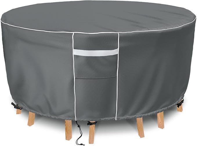 Gasadar Round Patio Table Cover Waterproof, Outdoor Furniture Covers by Gasadar
