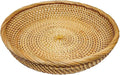 RT&BS Round Rattan Tray, Natural Rattan Decorative Tray, Christmas Food Tray by RT%26BS