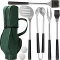 Golf Grilling Gifts for Men 8pcs Golf BBQ Grill Accessories Tools Utensils Set by Jishi