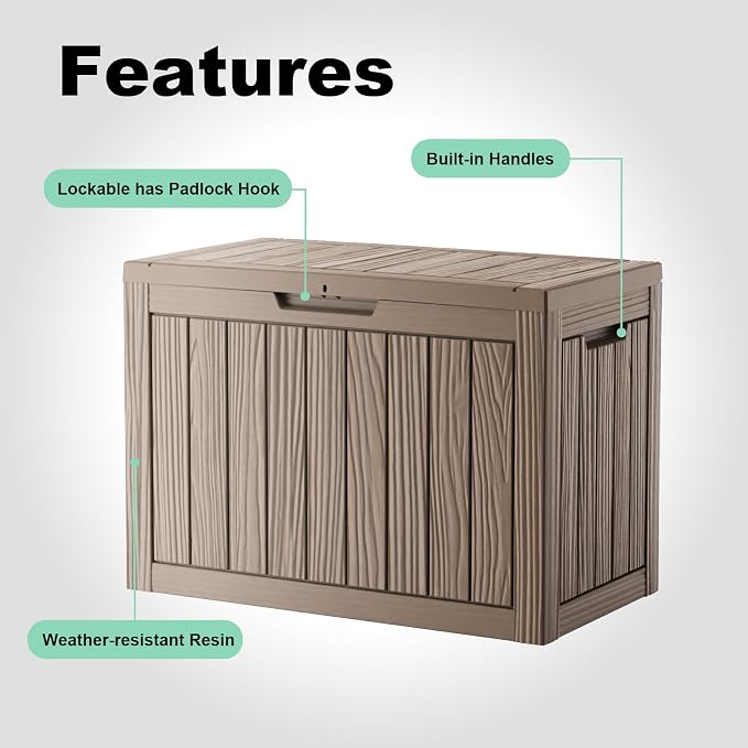 45 Gallon Outdoor Storage Box – Resin Deck Box - Image 5