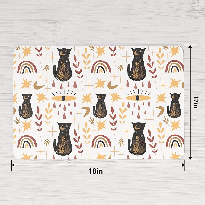QIYI Placemats Set of 6, 12x18 Inch Faux Leather Place Mats - Image 3