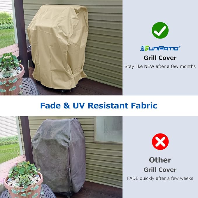 SunPatio 2 Burner Grill Cover 32 Inch, Outdoor Heavy Duty Waterproof Small Gas - Image 3