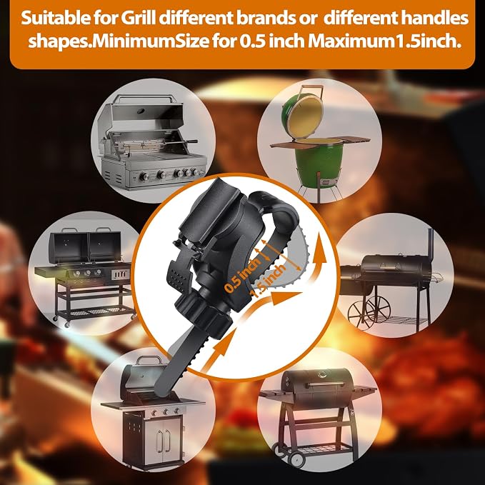 Grill Light for Outdoor Grill, Solar Rechargeable 400Lumens&360° Rotation BBQ - Image 5