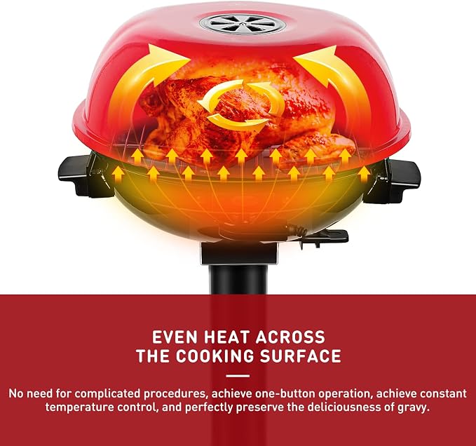 Electric BBQ Grill Techwood 15-Serving Indoor/Outdoor Electric Grill - Image 3