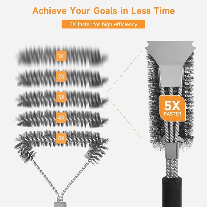 SHINESTAR Grill Brush, 18-Inch Grill Cleaning Brush - Image 3