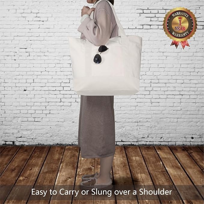 TOPDesign 3-Pack Canvas Tote Bags - Image 2
