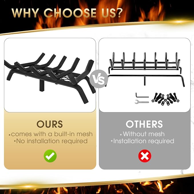 G GOOD GAIN Fireplace Grate - Image 8