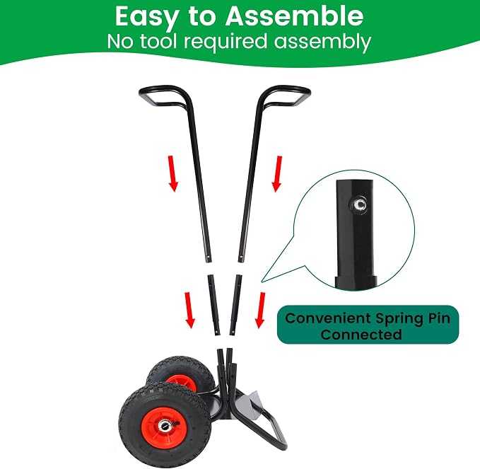 ARCITON Trash Bag Holder with Wheels, Heavy Duty Metal Garden Garbage Bag - Image 7