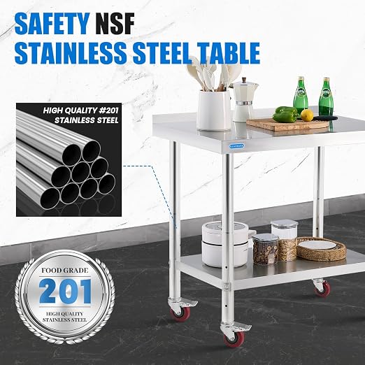 Stainless Steel Table for Prep & Work - Image 8