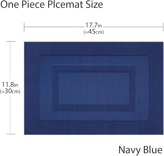 PIGCHCY Placemats, Washable Woven Vinyl Placemats - Image 2