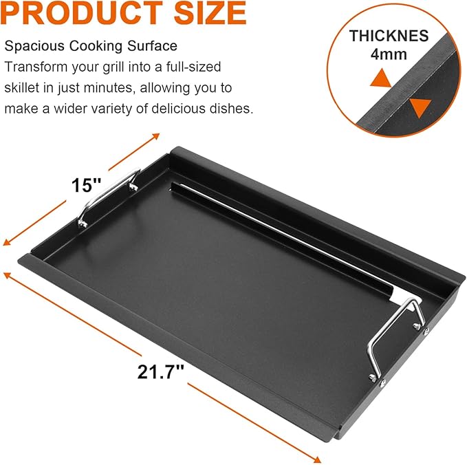 Full-Size Griddle Inserts for Weber Old Spirit 200 Series E/S 200 & 210 Side - Image 2