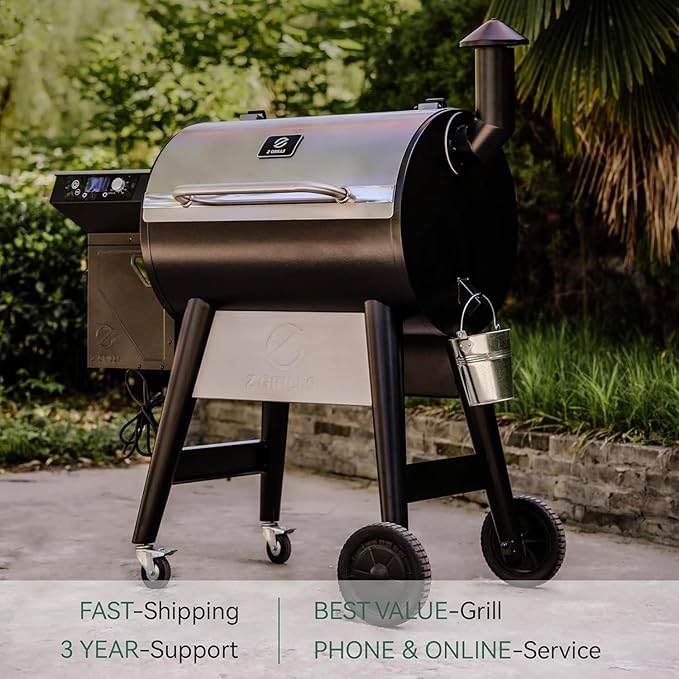 Z GRILLS Wood Pellet Grill & Smoker, 8-in-1 Outdoor BBQ Grill - Image 3