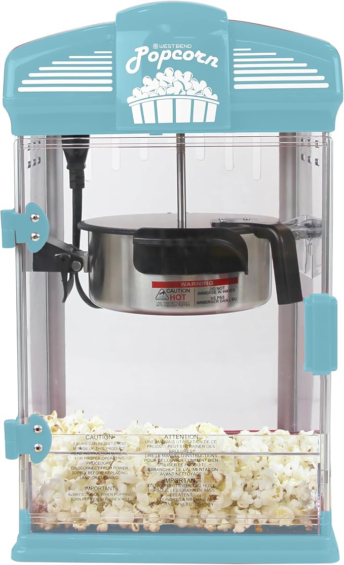 West Bend Stir Crazy Movie Theater Popcorn Popper, Gourmet Popcorn Maker Machine - Image 5