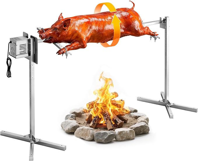 VEVOR Rotisserie Grill, 56in Electric Rotisserie Grill Kit 8 Level Height by VEVOR