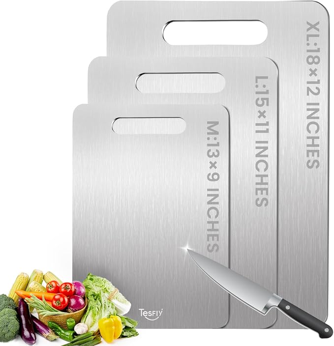 3 Pack Titanium Cutting Board by TESFLY