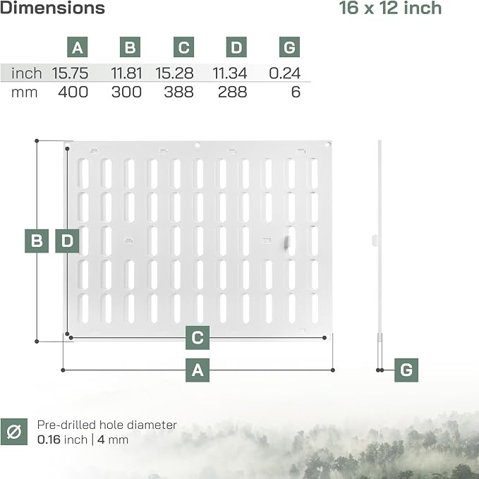 Vent Systems 16" x 12" Inch Metal Air Vent Grille - Image 6