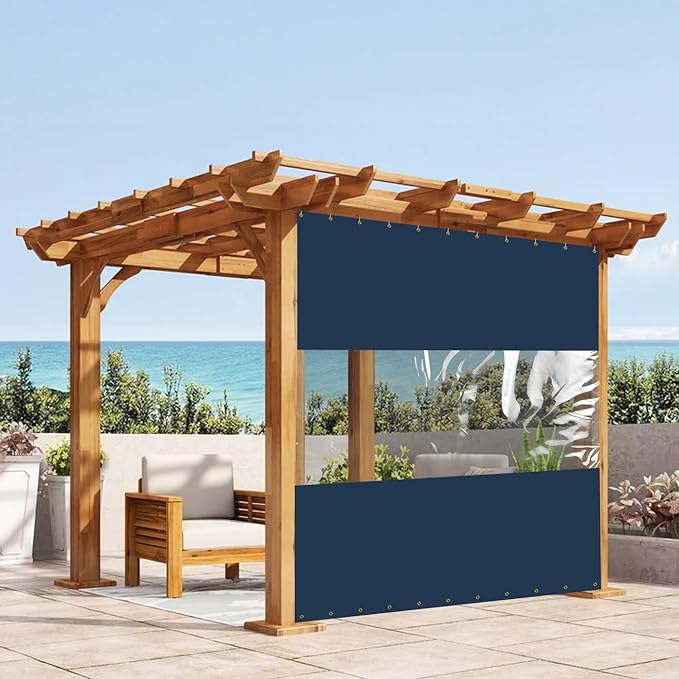 Covers & all Outdoor Clear Panel Curtain, 12 oz Vinyl Outdor Curtains by CoversAll