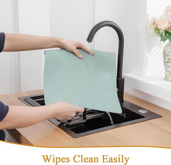 SHACOS Placemats Set of 6 Faux Leather Waterproof Leakproof Wipeable PU - Image 6