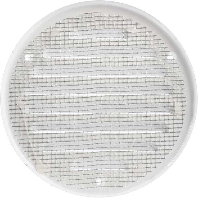 Square Ventilation Grille / 5" Inch Inside Measurement/White Metal Air Vent - Image 3