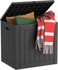30 Gallon Outdoor Storage Box, Resin Deck Boxes Waterproof, Indoor Outdoor Bin by GGYI