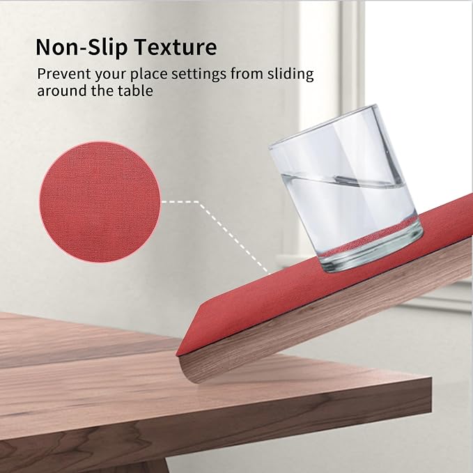 Maxpearl Faux Leather Placemats Set of 4, Waterproof - Image 5