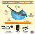 Hammocks, Extra Large Double for Two, Sky Blue and Gray