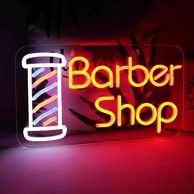 JFLLamp Barber Shop Neon Signs for Wall Decor Open Neon Lights for Bedroom Led - Image 2