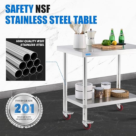 Stainless Steel Table for Prep & Work - Image 7