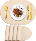 ADRIMER Placemats, Heat Resistant Oval Placemats Set of 4 Washable 12 x 17 Inch by Adrimersdreamistobeanindispensablecompanioninyourlife