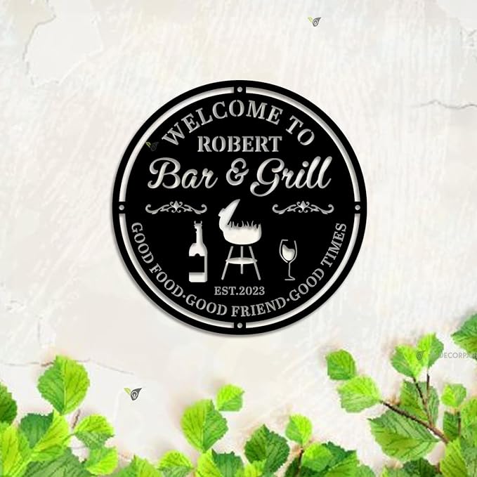 Personalized Bar & Grill Welcome Sign - Image 3
