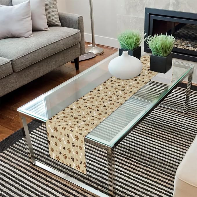 Pet Paws Table Runner Kitchen Dining Table Runner 13*60in Table Center Decor - Image 7
