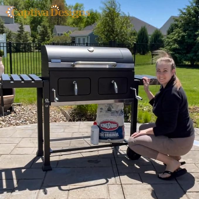Captiva Designs Extra Large Charcoal BBQ Grill - Image 7