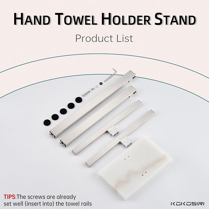 KOKOSIRI Hand Towel Holder Free-Standing Towel Racks - Image 7