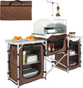 VEVOR Camping Kitchen Table, Folding Outdoor Cooking Table by VEVOR