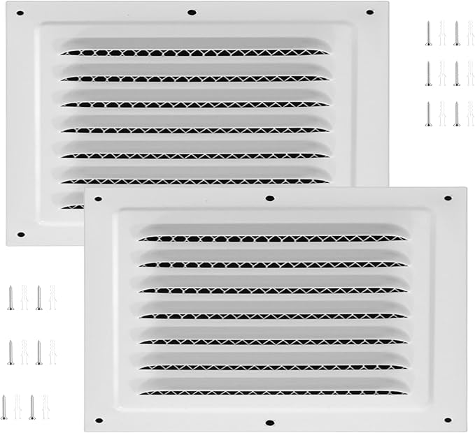 2pcs Attic Vent Soffit Vent Aluminum Wall Vent Metal Shed Vent Square Vent by Unknown