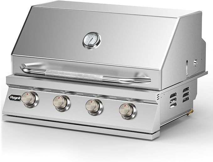 Hygrill 32-Inch Built In Grill, Stainless Steel 4-Burner Grill Head by Stanbroil