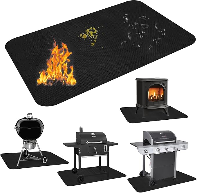 Large 48 x 36 inches Under Grill Mat by LXLZSH