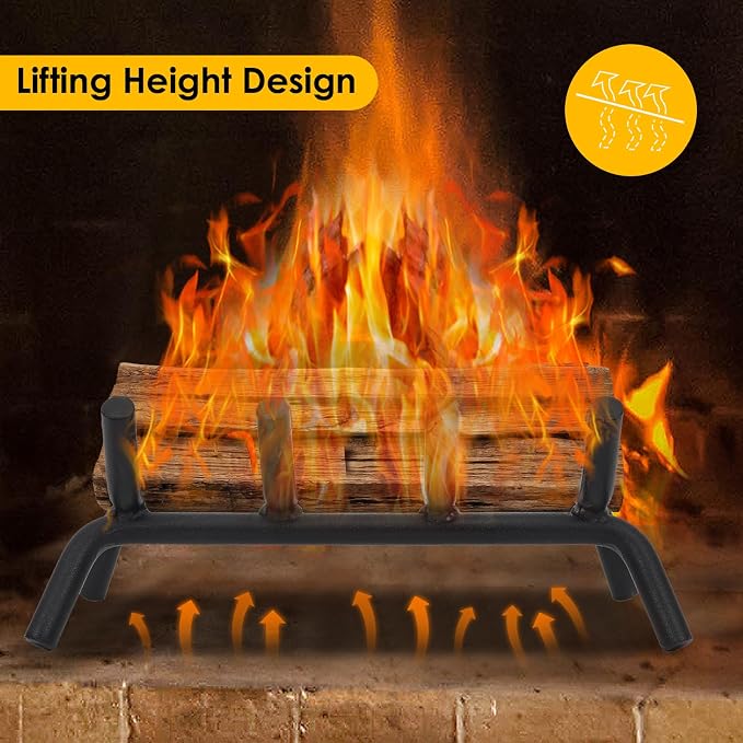 STBoo Fireplace Grate 14inch Heavy Duty - Image 4