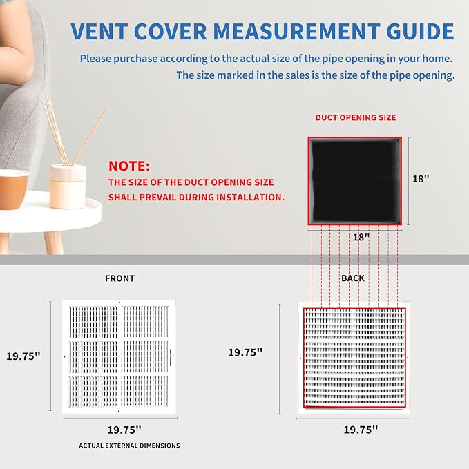 18x18 Vent Register, Vent Covers - Image 6